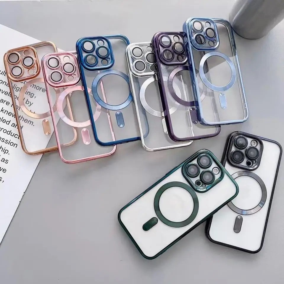 Clear iPhone Case Electroplate Magnetic case