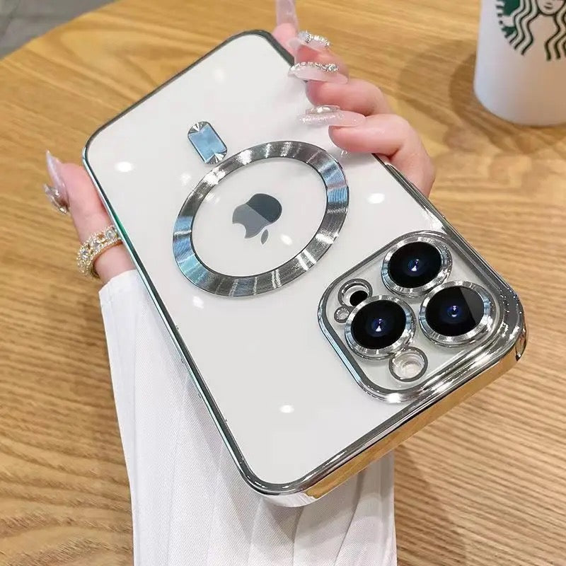 Clear iPhone Case Electroplate Magnetic case